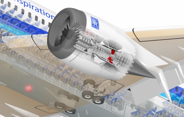 飛行機の中間 旅客機anaボーイング787 8のしくみを説明 透視図イラスト