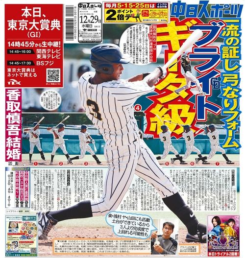 朗報】中日・ドラ1ブライト健太、柳田クラスだった 