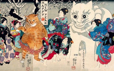 猫の絵画 名画の中におデブ猫!のFatCatArt、日本&エジプト版もあります