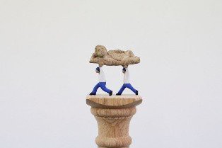 木製に顔の彫刻付きアート作品 EVENT】 9/19(土) 11:00~19：00 北浦和也の「似顔絵キボリ