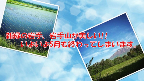 新緑の岩手 岩手山が美しい いよいよ5月も終わってしまいますね トラベリングな日々 岩手県葛巻町 石のヤマカタブログー