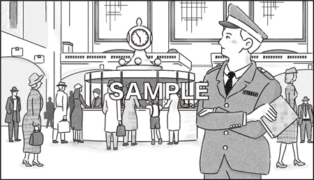 挿絵イラスト 外国の駅 テレビ番組イラスト 似顔絵制作ブログ