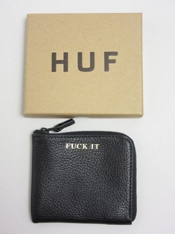 HUF FUCK IT ZIP WALLET BLACK - KINGSWELL - Los Feliz