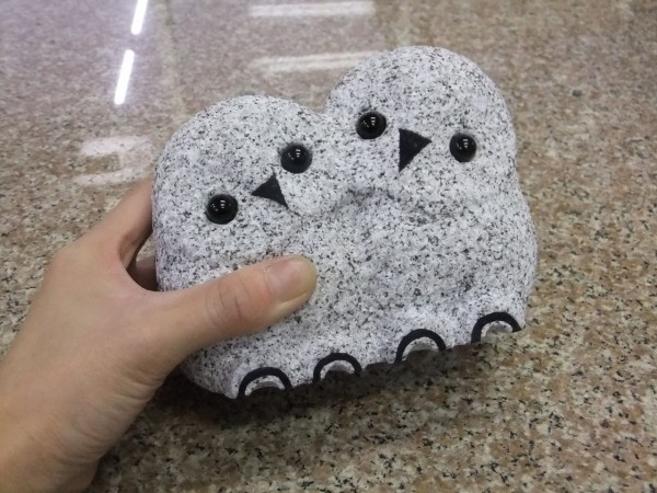 石の置物・オブジェ】かわいいふくろうが完成 : 岡崎市 老舗石屋㈱杉田