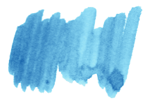 水彩素材025 手書き 書きなぐり6種 3色 寒色 商用可のフリー水彩素材 Suisaisozai