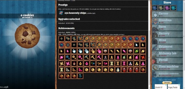 クッキーに完全勝利 実績全解除 隠し実績 ノークリックで100万とその下位互換 解除 Cookie Clicker 廃人録07 ごまだれ鳩居 当製品で使用している原材料は を食べています