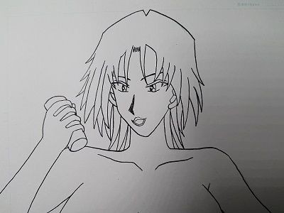 ペン入れ後に下書きの線を消しゴムで消す際 消し忘れに注意 夏色アサシンのマンガ制作記録