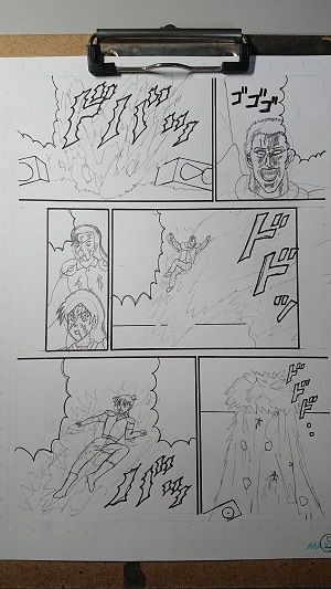 自作漫画の作業工程 ２ コミック用ペンでのペン入れ編 夏色アサシンのマンガ制作記録