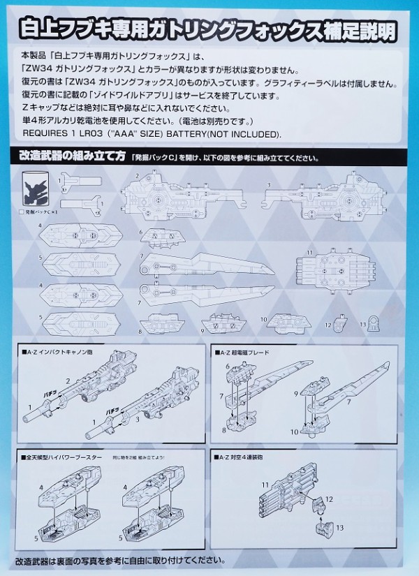 海の画廊「白　調」 ゾイド 白上フブキ専用ガトリングフォックス レビュー