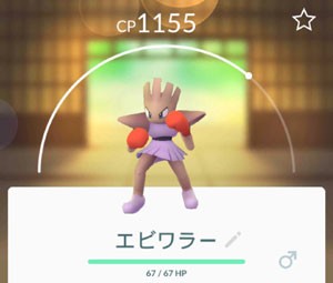 ポケモンgo エビワラーソロ初勝利 すな風呂