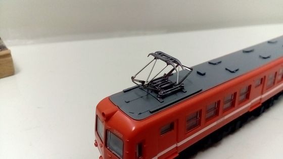 マイクロエース・岳南鉄道5000系「赤ガエル」のパンタ交換・ライト補修
