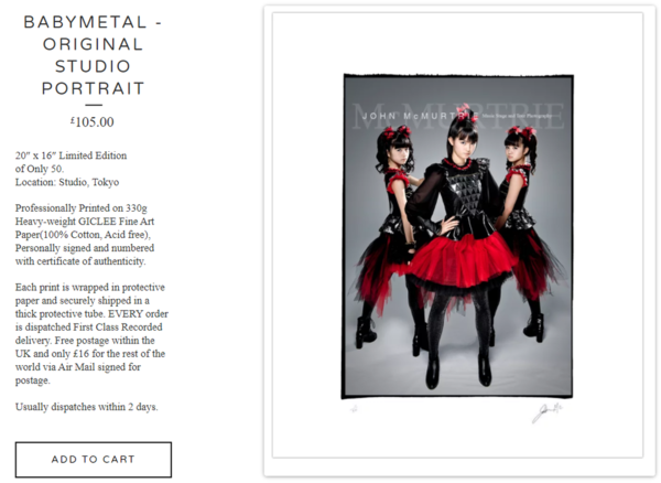 世界限定50部】BABYMETAL JOHN McMURTRIE 4 | neper.edu.ec