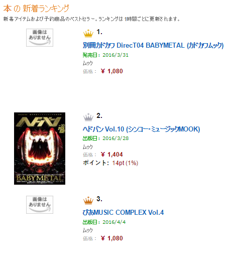 Babymetal アマゾン 本 総合1 3 4位 動画 ベビメタのエアギター メタルレジスタンス プロモーション用cd Babymetalの使徒
