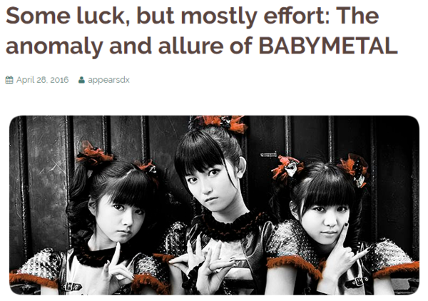 Babymetal ノーレイン あわ Ror ギターコード追加 The Independentレビュー翻訳 Babymetalの使徒