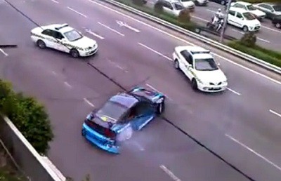 ドリ車が高速道路でヤケクソアタック ドリフト動画およよやま