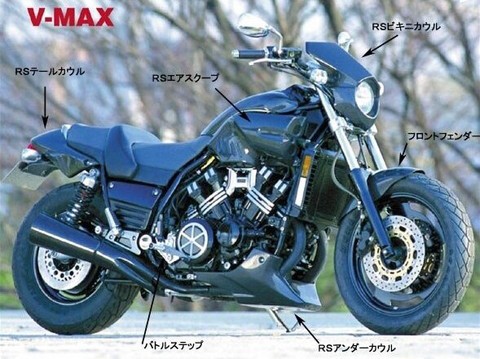 V-Max１２００用アンダーカウル - オートバイ