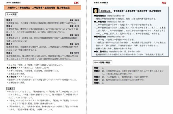井澤式比較暗記法」ブラッシュアップ！ : TAC建築士講師室ブログ