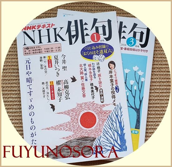 佳作の句から自習 Nhk俳句 冬の空 18年1月放送分 月の道の大切な日々