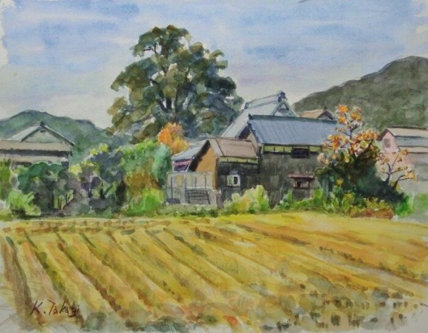 稲刈り後の風景 : takaの新風景画2