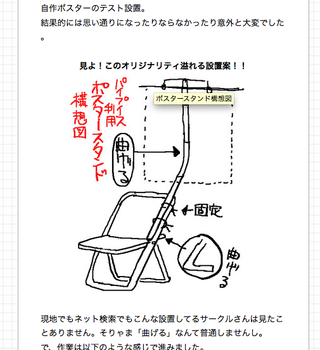 自作ポスタースタンド第2弾 ちみはうす 日記の部屋