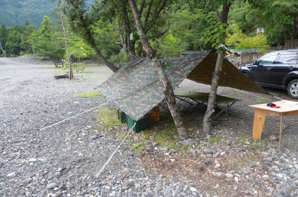 谷瀬の吊り橋オートキャンプ場 debusキャンプ ゆるゆる自作キャンパー