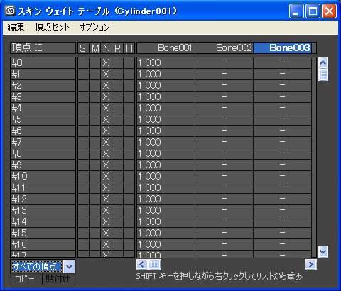 スキンモディファイヤについて調べて見た その４ 3dsmax 2012 Zで行こう