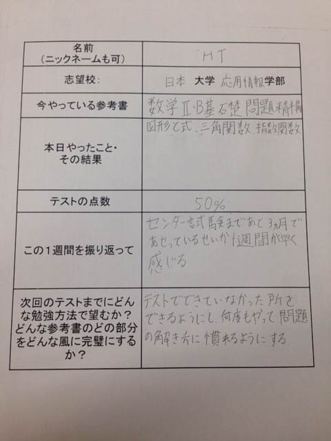 個別指導の予備校なら 柏校塾生レポート 数学を極める 千葉県柏 松戸 取手 大学受験の個別指導塾 予備校 武田塾柏校