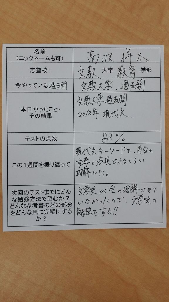 大学受験の予備校で最速の勉強 文教大学教育学部の過去問を解いたtくんの話 授業をしない さいたま市大宮区 大宮駅 浦和区 南浦和駅 で学習塾 予備校なら武田塾大宮校