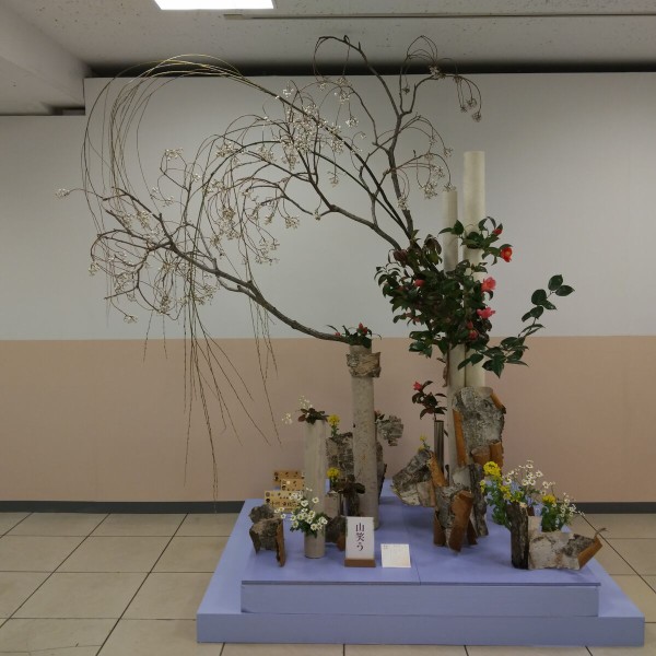 第56回華道家元池坊駐中国五県連合花展が開催されました : 花と短歌と