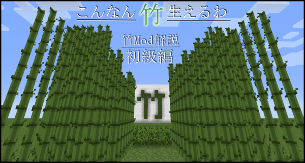 初級編 マイクラで和の世界に浸りませんか 竹modの解説 1 7 10