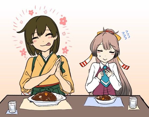 艦これ 一緒にカレーを食べる飛龍さんと風雲さん 他なごみネタ 艦これ速報 艦隊これくしょんまとめ