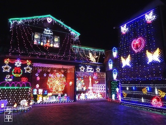 イルミネーション ｏｈ バンデス でやっていた名取市の個人宅のイルミネーション 仙台人が仙台観光をしているブログ