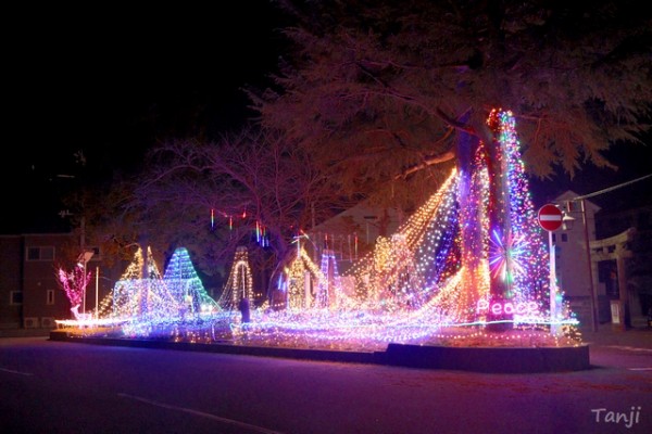 三角公園イルミネーション】ブルーインパルスのまち矢本／宮城県東松島