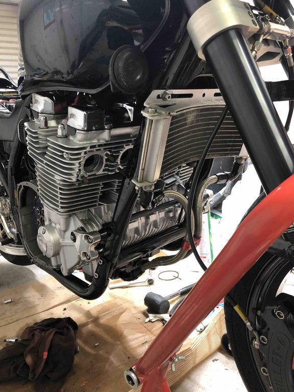 XJR1300 オイルクーラーフィッティング交換 : XJR修理日記