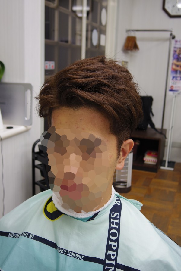 髪型 今風七三分け ネオ七三 サイドにツーブロックを添えて メンズカットメンズヘア 府中調布のbarber フェードカット 短髪 メンズショートが得意 Tashiro Mix Hair 武蔵野台白糸台