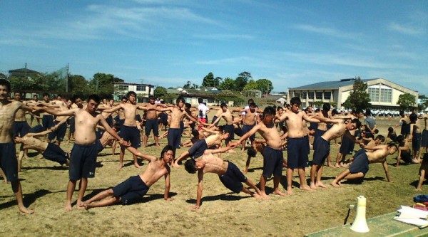 男子組体操３ 今日の三中