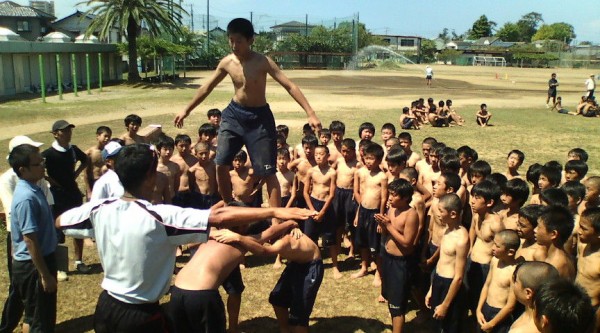 男子組体操 今日の三中