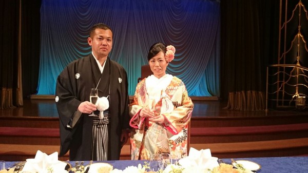 祝 結婚 今日の三中
