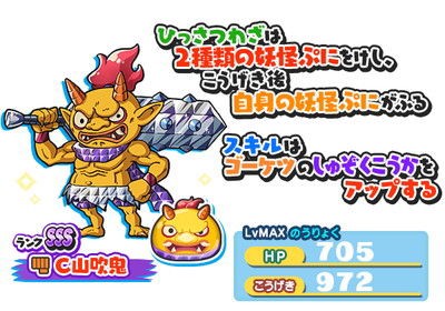 妖怪ウォッチぷにぷに 金棒争奪戦を攻略 C山吹鬼を手に入れよう がめおべら