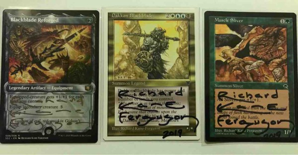 MTG 両面プレイマット サイン入り Richard Kane Furguson エージェントから返ってきたサインを紹介 : 平平MTG日記