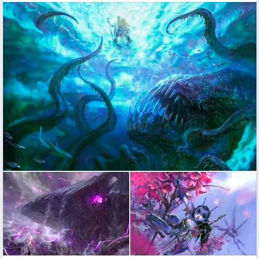 暗黒の深部》、《苦花》、《裂け目の突破》プレイマット : 平平MTG日記