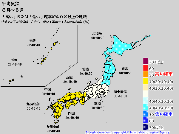 ６ ８月 ３か月予報 気象庁 クラブアルペン情報局