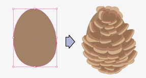 イラレで松ぼっくりの描き方 てくてく工房のblog