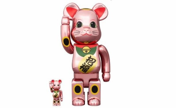 8月24日～25日発売】BE@RBRICK 招き猫 招福 桃金メッキ 100％ & 400  