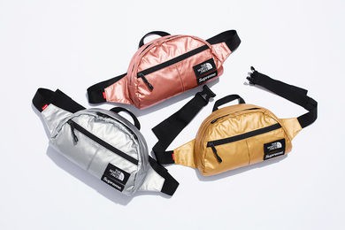 supreme x the north face silver