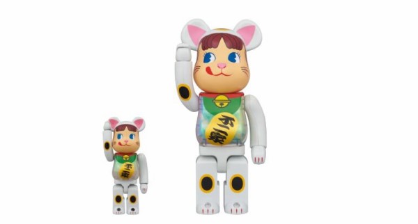 4月26日発売】BE@RBRICK 招き猫 ペコちゃん 白メッキ 蓄光
