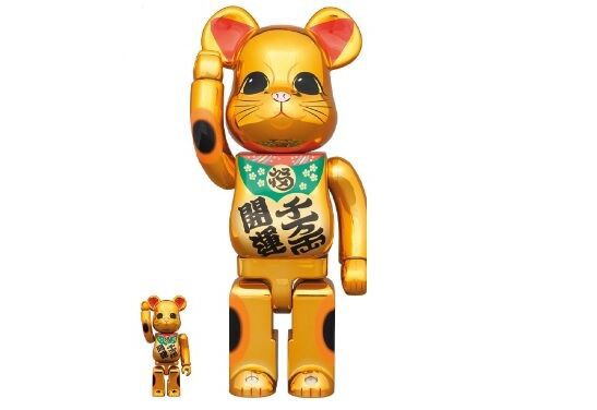 5月20日～21日発売】BE@RBRICK 招き猫 開運・千万両 金メッキ 100