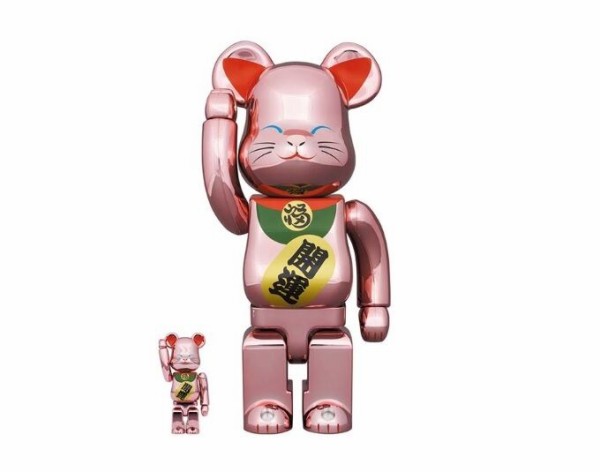 8月19日～20日発売】BE@RBRICK 招き猫 開運 桃金メッキ 100％ & 400 ...