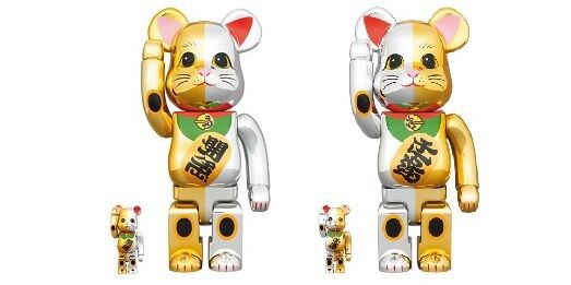 9月27日MCT TOKYOで発売】BE@RBRICK 招き猫 千万両 金×開運 銀 100