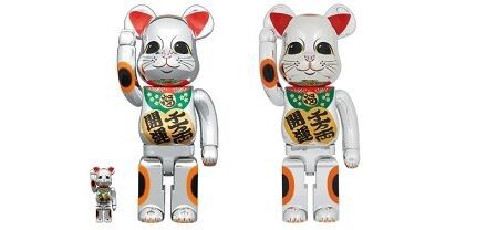 4月25日MCT TOKYOで発売】BE@RBRICK 招き猫 開運・千万両 銀メッキ 100 ...
